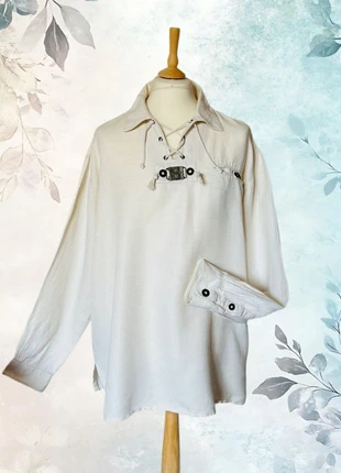 🌿Blouse lin coton artisanale vintage folk cottagecore XL/XXL Trachten Rustic alpine linen blouse🌿, marque: Vintage, état: Très bon état, taille: XXL, 25,00 €, 26,95 € Protection acheteurs (Pro) incluse