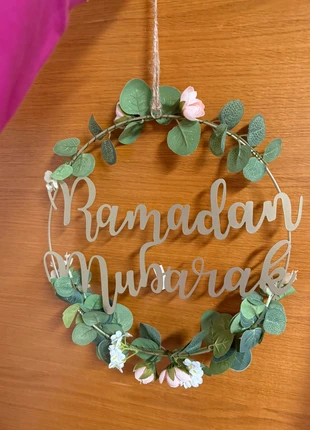 Ghirlanda Ramadan Mubarak decorativa – fiori e foglie, stile elegante, état: Neuf sans étiquette, 10,00 €, 11,20 € Protection acheteurs incluse