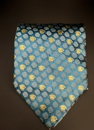 Gianni Versace - Teal & Gold Versace Polkadot Tie, brand: Gianni Versace, condition: Very good, £29.99, £32.19 includes Buyer Protection