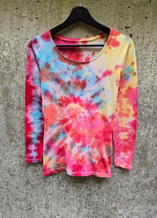 Tie dye regenboog zomer festival long sleeve t-shirt - trui maat 38, marca: DYE, estado: Muy bueno, tamaño: M / 38 / 10, 10,00 €, 11,20 € Protección al comprador incluida