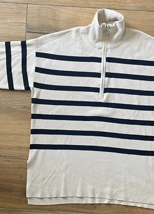 Pull femme / mariniere / col camionneur / beige et noir / Object / T. S - 36, merk: Object, staat: Veelgebruikt, maat: S / 36 / 8, € 3,00, € 3,85 inclusief Kopersbescherming Pro