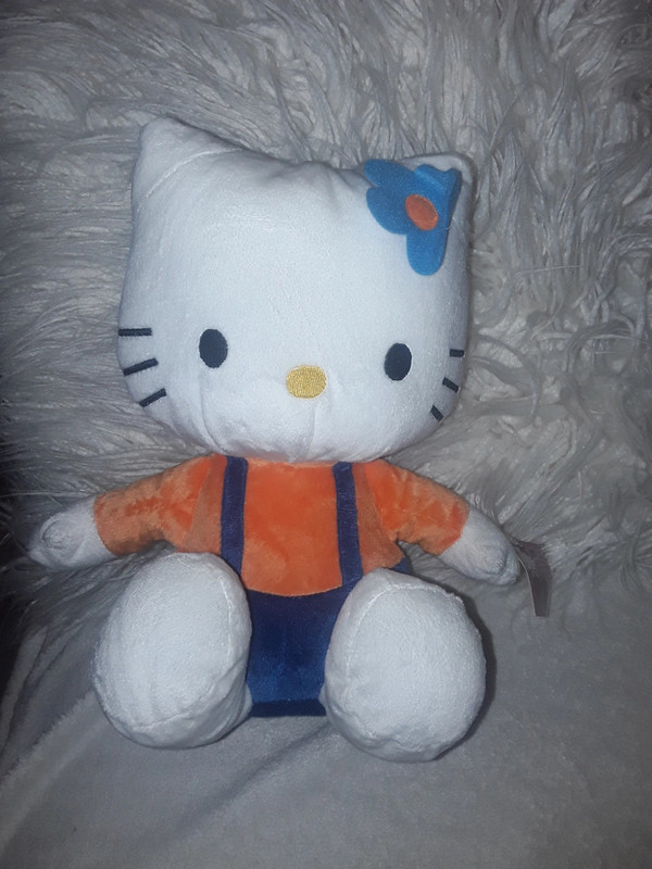 Peluche Hello Kitty bleu et blanche - 25 cm - SANRIO - Plush