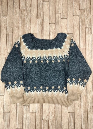 Pull tricoté femme taille M à motif Boxy confort gris marron hiver, brand: Vintage Dressing, condition: Very good, size: M / 38 / 10, €23.00, €24.85 includes Buyer Protection