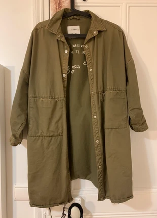 Veste kaki, marca: Pull & Bear, estado: Muito bom, tamanho: S / 36 / 8, €6.00, €7.00 inclui Proteção do Comprador