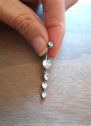 Piercing nombril 4 cœurs suspendus – neuf, brand: Fantaisie, condition: New without tags, €5.99, €6.99 includes Buyer Protection