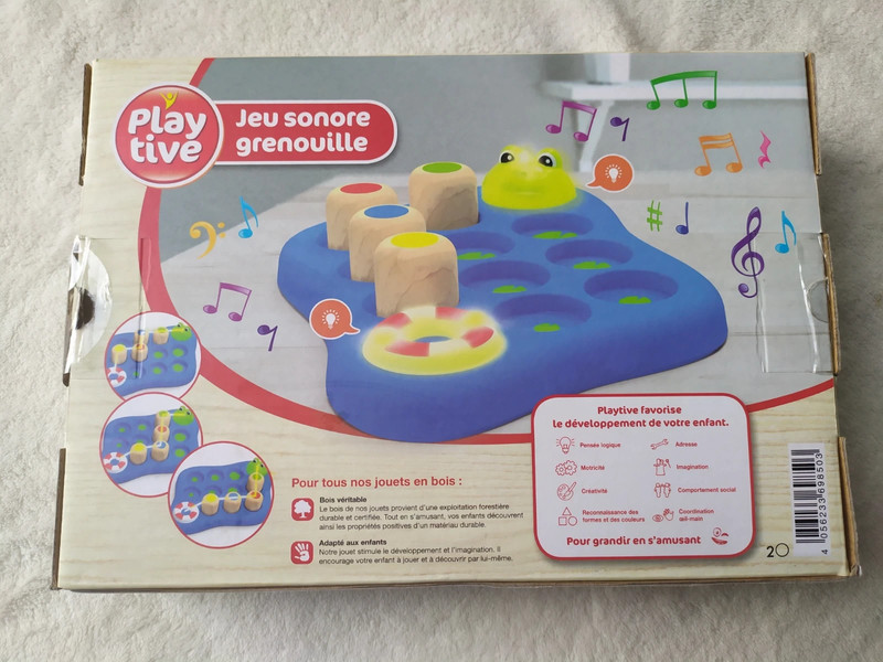 Peggybuy Console de jeu à poussée rapide en forme de grenouille 4 modes de  jeu avec lumière sonore pour bébé tout-petit 