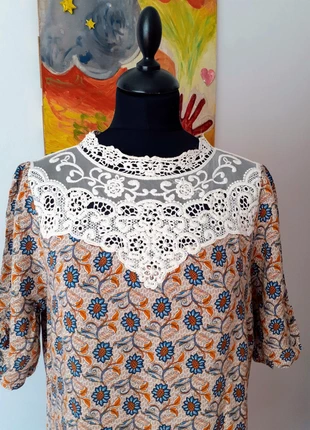 Bonito vestido estampado. (dress, suknelé, robe), marque: Blanco, état: Très bon état, taille: XL / 42 / 14, 12,00 €, 13,30 € Protection acheteurs incluse