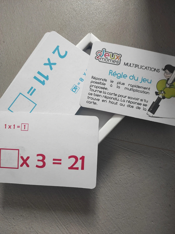 Jeu pour apprendre les tables de multiplication  3