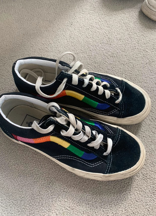 Rainbow vans online with black
