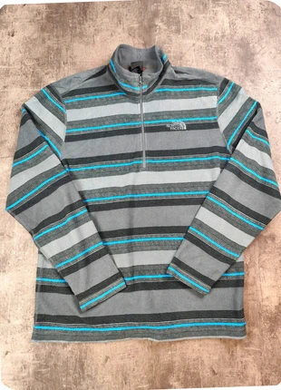 pull polaire a rayures gris et bleu 1/4 zip col camionneur the north face taille L homme -36-, marque: The North Face, état: Très bon état, taille: L, 19,00 €, 20,65 € Protection acheteurs (Pro) incluse