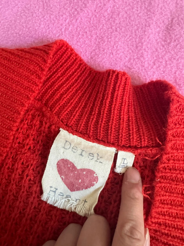Derek heart y2k knit cardigan with belt 2