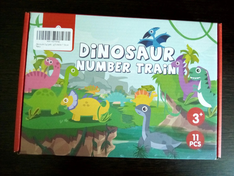 Dinosaurier Zug, Spielzeug ab 3 Jahre, Holz NEU