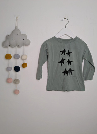 Kleinkinder Longsleeve | Sternen Print | Bobo Choses | 86 | Dusty Mint, brand: Bobo Choses, condizioni: Discrete, taglia: 18-24 mesi / 86 cm, €1.20, €1.96 include la Protezione acquisti