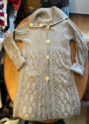 Gilet long 100% laine de mérinos gris S, marque: Aran Crafts, état: Très bon état, taille: S / 36 / 8, 125,00 €, 131,95 € Protection acheteurs incluse