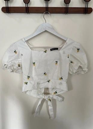 Croc Top à fleur, brand: Shoeby, condition: Very good, size: XS / 34 / 6, €5.00, €5.95 includes Buyer Protection