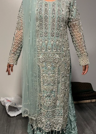 Vêtement Pakistanais / indien bleu clair, marca: Vêtement indien pakistanais, estado: Nuevo con etiquetas, tamaño: M / 38 / 10, 160,00 €, 168,70 € Protección al comprador incluida
