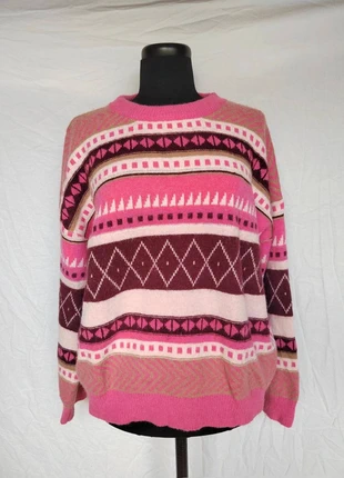 Pull rose à motifs 🌷 Cocco Rosso, taille 36/38/40, marque: Cocco Rosso, état: Très bon état, taille: Taille unique, 9,00 €, 10,15 € Protection acheteurs (Pro) incluse