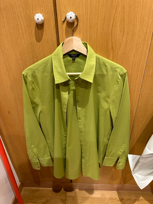 Camisa Massimo Dutti verde 38 amplia perfecta 1