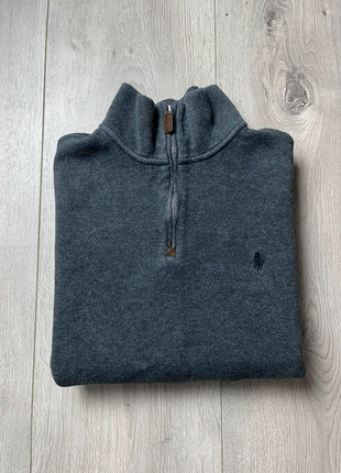Pull Ralph Lauren col camionneur - demi-zip - 1/4 zip | Taille L | gris logo noire, brand: Ralph Lauren, condition: Very good, size: L, €74.99, €79.44 includes Buyer Protection