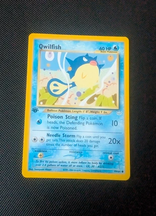 Qwilfish 49/64 First Edition Pokémon, brand: Pokémon, condition: Good, £3.50, £4.38 includes Buyer Protection