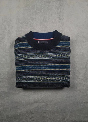 Pull d'Hiver Col Rond Tommy Hilfiger Rayures Taille XL Homme Logo Brodé Laine Très Bon État #96, marca: Tommy Hilfiger, estado: Muy bueno, tamaño: XL, 14,99 €, 16,44 € Protección al comprador Pro incluida