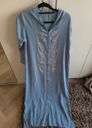 Jelaba Marokkaanse jurk blauw met steentjes, merk: Jellaba, staat: Nieuw zonder prijskaartje, maat: M / 38 / 10, € 25,00, € 26,95 inclusief Kopersbescherming
