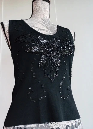 Magnifique haut de fête neuf à sequins et perles, marque: Marque degriffee, état: Neuf sans étiquette, taille: S / 36 / 8, 21,50 €, 23,28 € Protection acheteurs incluse