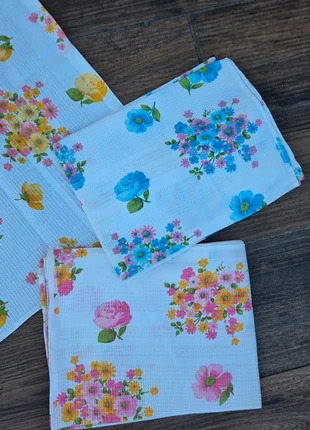 Lot 6 serviettes coton vintage nid d'abeille, brand: Coton, condizioni: Ottime, €15.00, €16.45 include la Protezione acquisti