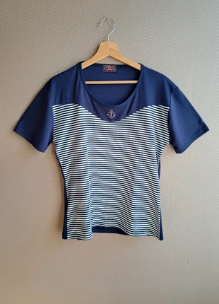 T-shirt à rayures marinière Taille 42/44, marca: Coton, estado: Muito bom, tamanho: L / 40 / 12, €5.00, €5.95 inclui Proteção do Comprador