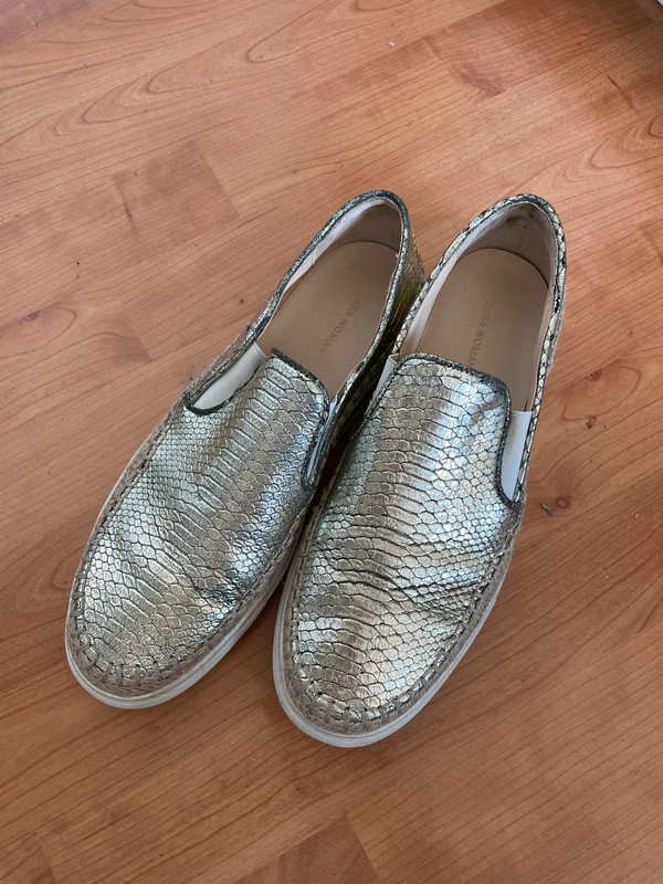 Gouden loafers Zara