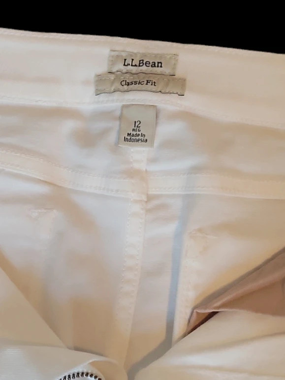 LL Bean white jeans, size 12 4