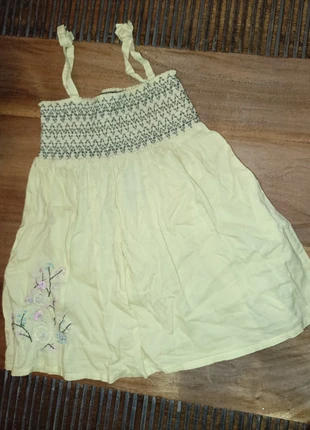 Tunique à bretelles jaune été , marque: Bout'chou, état: Très bon état, taille: 9-12 mois / 74 cm, 2,00 €, 2,80 € Protection acheteurs incluse
