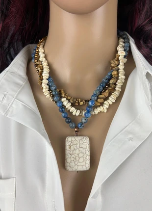 Naturel Stone Necklace, marque: Tendance, état: Très bon état, 19,00 €, 20,65 € Protection acheteurs (Pro) incluse