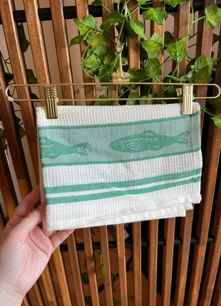 Torchon serviette poisson mint fish linge de table ou ménage neuf, brand: Søstrene Grene, condition: New without tags, €17.00, €18.55 includes Buyer Protection