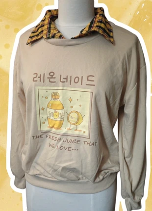 🍋 Sweat beige “Fresh Juice” 🍋, condition: Very good, size: S / 36 / 8, €5.00, €5.95 includes Buyer Protection