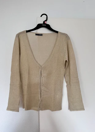Gilet cardigan doré paillettes, marca: Jennyfer, estado: Muito bom, tamanho: L / 40 / 12, €3.00, €3.85 inclui Proteção do Comprador