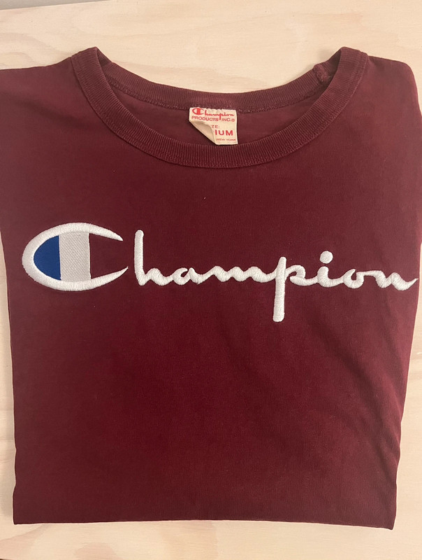 Champion Reverse Wave t shirt burgundy M Vinted