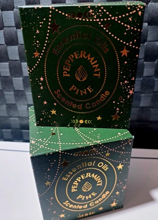 Set of 2 Essential Oil Christmas Candles | Peppermint & Pine | BNWT | Aldi, brand: Aldi, condition: New, €10.00, €11.20 includes Buyer Protection