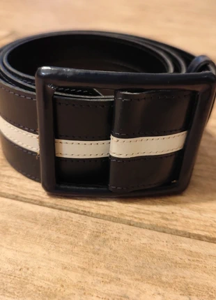 Ceinture en cuir noir et blanc ajustable Vintage 70s 80s 90s, marque: Vintage, état: Très bon état, taille: 90 cm, 15,00 €, 16,45 € Protection acheteurs (Pro) incluse