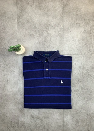 Polo Ralph Lauren custom fit rayé marine logo brodé blanc 100% coton - Taille S, marca: Ralph Lauren, estado: Muito bom, tamanho: S, €25.00, €26.95 inclui Proteção do Comprador Pro