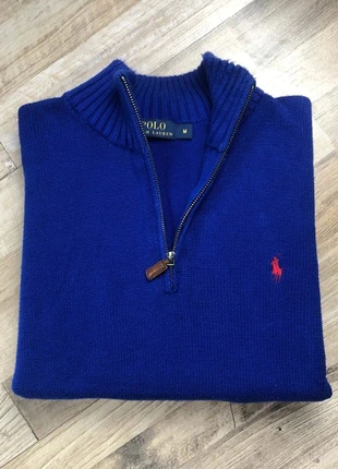 Pull half zip Ralph Lauren col camionneur 1/4 zip bleu homme -taille M, marke: Ralph Lauren, zustand: Sehr gut, größe: M, 53,00 €, 56,35 € beinhaltet Vinted-Käuferschutz Pro