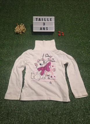 🐱 T-shirt roulé Marie des Aristochats 🤍, marke: Disney, zustand: Gut, größe: 3 Jahre / 98, 2,00 €, 2,80 € inklusive Vinted-Käuferschutz