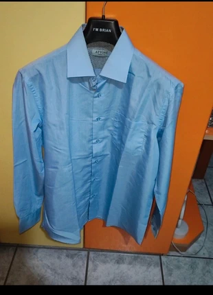 Camicia in cotone celeste da uomo nuova, marque: Attore, état: Neuf sans étiquette, taille: L, 10,00 €, 11,20 € Protection acheteurs incluse