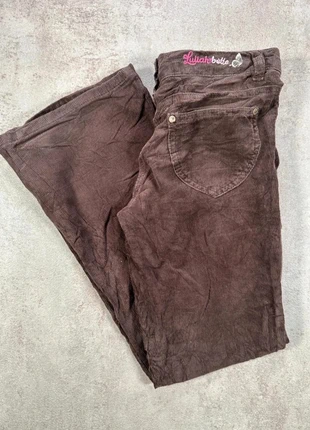 Pantalon En Velours Côtelé / Corduroy lullah bette marron chocolat taille taille 8, brand: Vintage Dressing, condizioni: Ottime, taglia: XS / IT 38 / EU 34, €9.00, €10.15 include la Protezione acquisti Pro