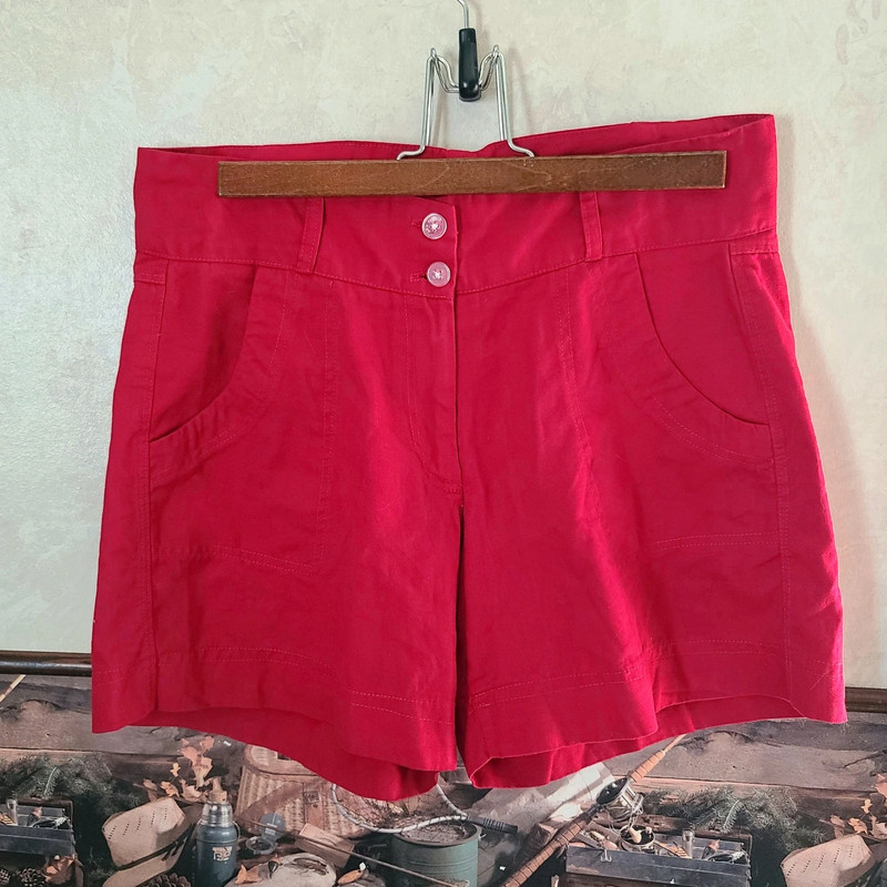 Vintage red 70s shorts handmade 3