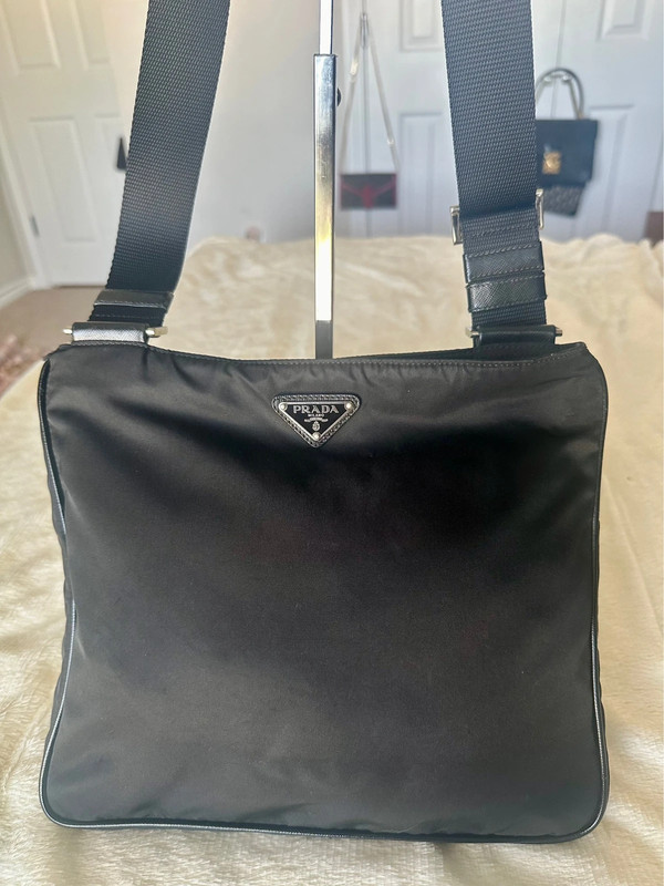 Authentic Prada Black Nylon Sling Bag 2