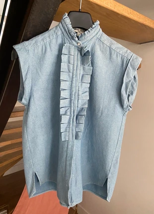 Chemise en denim Valentine gauthier taille 0, marca: Valentine Gauthier, estado: Muito bom, tamanho: S / 36 / 8, €60.00, €63.70 inclui Proteção do Comprador