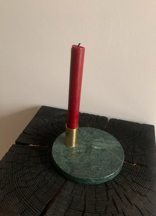 Bougeoir en marbre vert et métal doré, estado: Muito bom, €4.00, €4.90 inclui Proteção do Comprador