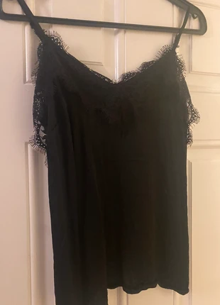 Black y2k 2000s gothic camisole satin silk., brand: F&F, condition: Satisfactory, size: M / UK 12-14, £1.00, £1.75 includes Buyer Protection