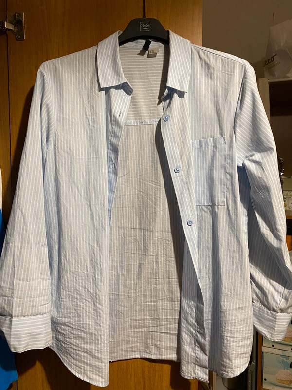 Stradivarius - Camicia oversize in lino bianca